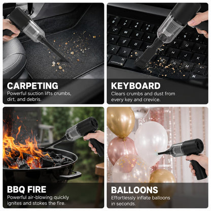 AirVaq™ 2 in 1 Portable Precision Vacuum & Air Blower